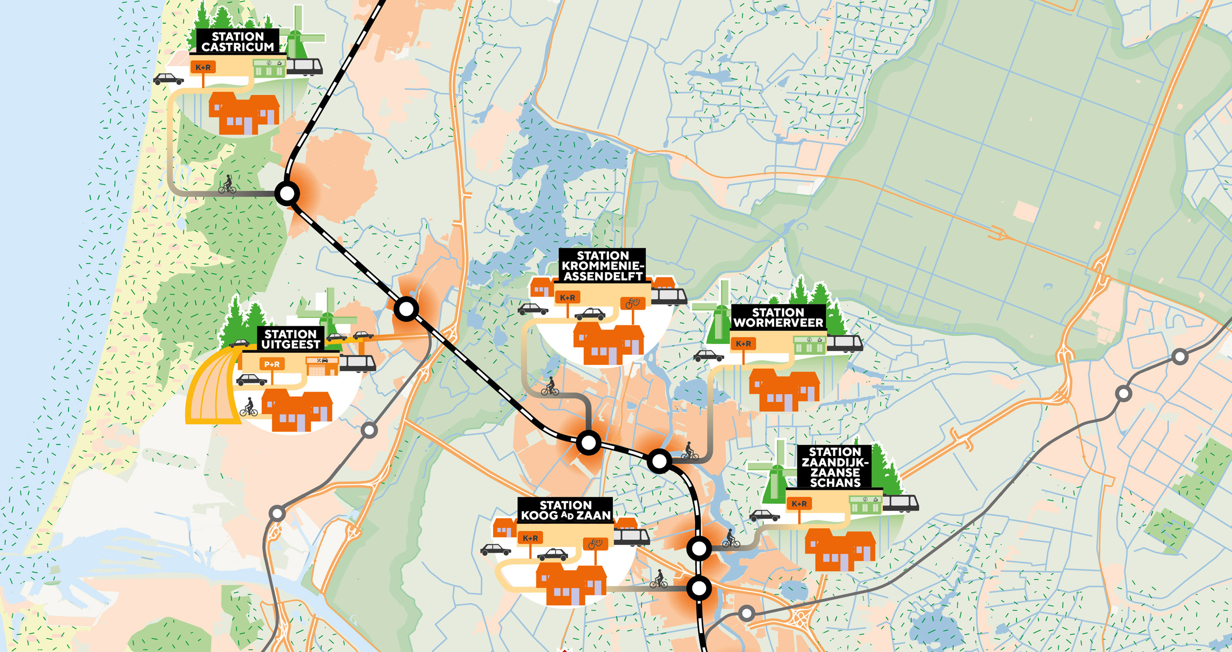 Lees meer over het artikel Ontwikkelbeeld Zaancorridor 2040 — Drager van groene verstedelijking noordkant MRA